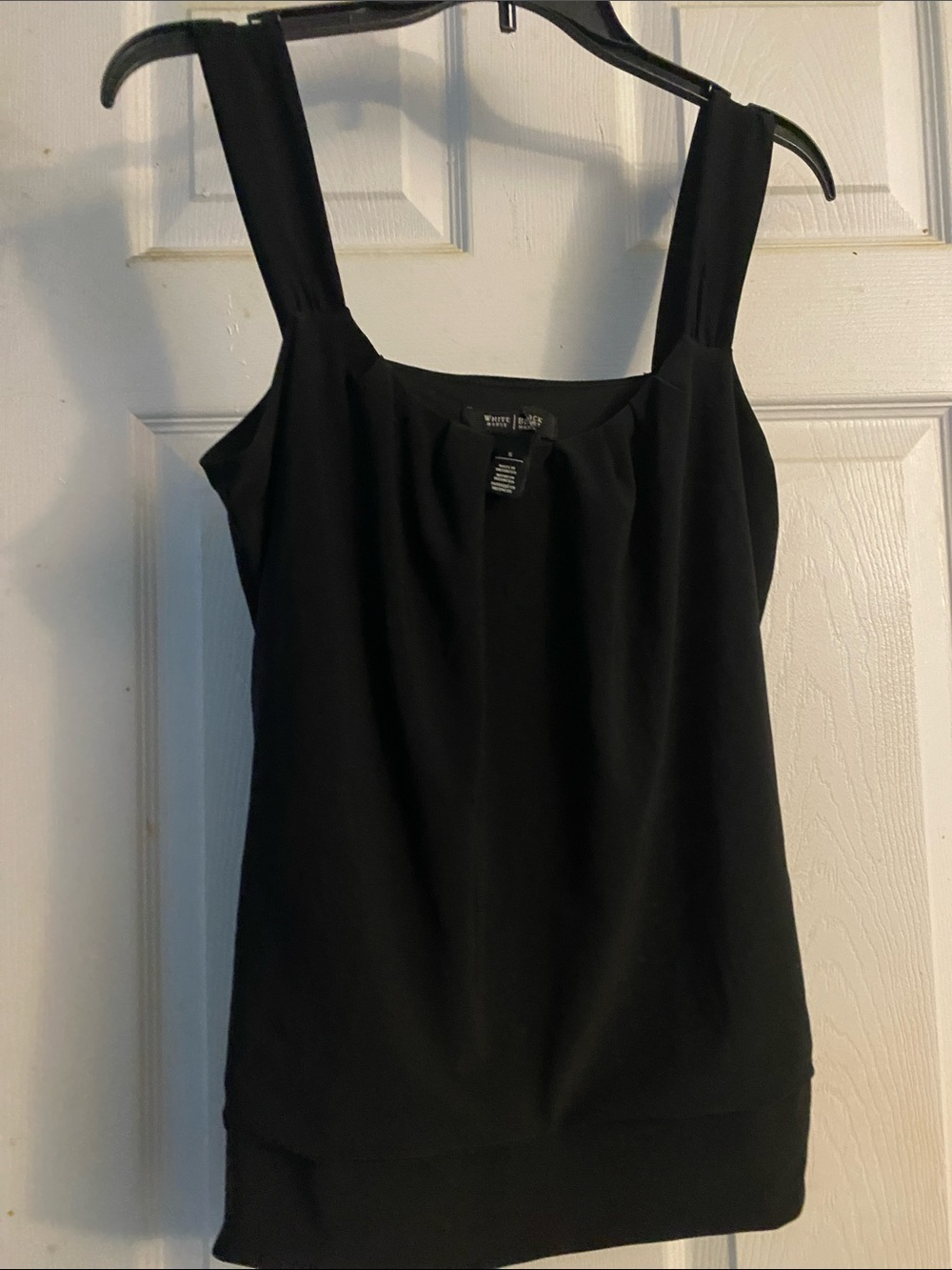 Worthington Black Square Neck Tank with Wide Straps